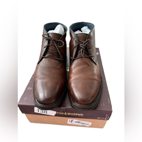 Johnston & Murphy XC Flex Raleigh Chukka Tan Full Grain Leather Boots size 13 - Picture 2 of 8